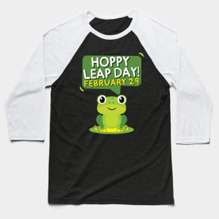 Hoppy Leap Day February 29 Funny Frog Baseball T-Shirt